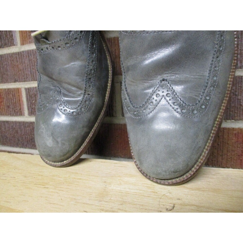Cole Haan Mens Gray Leather Wingtip Oxford Dress Shoes C25125 Preppy 12 M - Picture 7 of 15